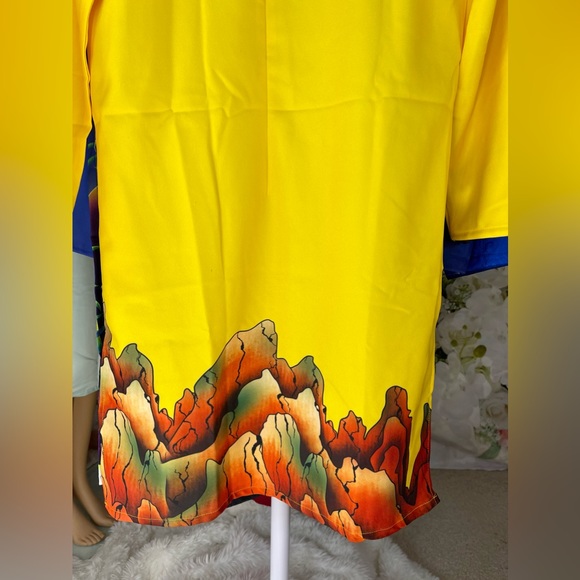 ao dai nam hoạ tiết cảnh Tết , New beautiful Vietnamese man top,

size L Vietnam - Picture 4 of 6